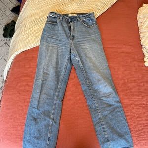 Abercrombie the ankle straight ultra high rise curve love jeans